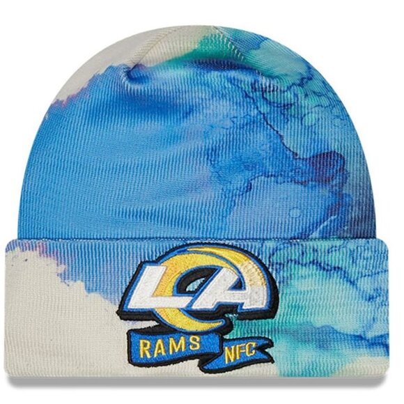 New Era Other - NFL New Era Mens Royal Los Angeles Rams Sideline Ink Dye Cuffed Knit Beanie New